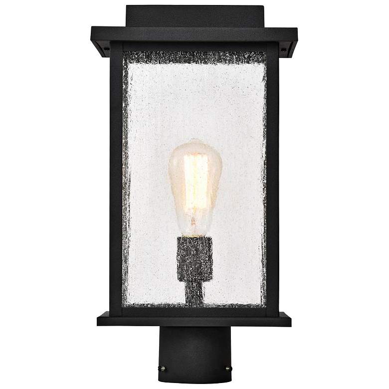 Image 5 Sullivan 17 1/4" High Matte Black Outdoor Lantern Post Light more views