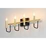 1_Sullivan 4-Light 23" Wide Black/Gold Wall Sconce