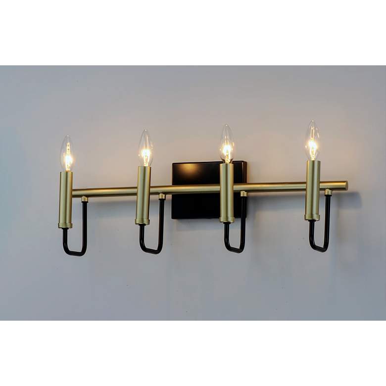 Image 3 Sullivan 4-Light 23" Wide Black/Gold Wall Sconce more views