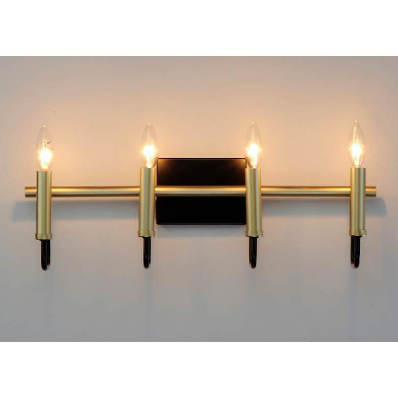 Image 4 Sullivan 4-Light 23" Wide Black/Gold Wall Sconce more views