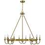 Thumbnail3 of Sullivan 40" Wide Warm Brass 10-Light Ring Chandelier more views