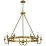 Thumbnail4 of Sullivan 40" Wide Warm Brass 10-Light Ring Chandelier more views