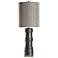 Sullivan Charcoal Ceramic Table Lamp with Gray Fabric Shade
