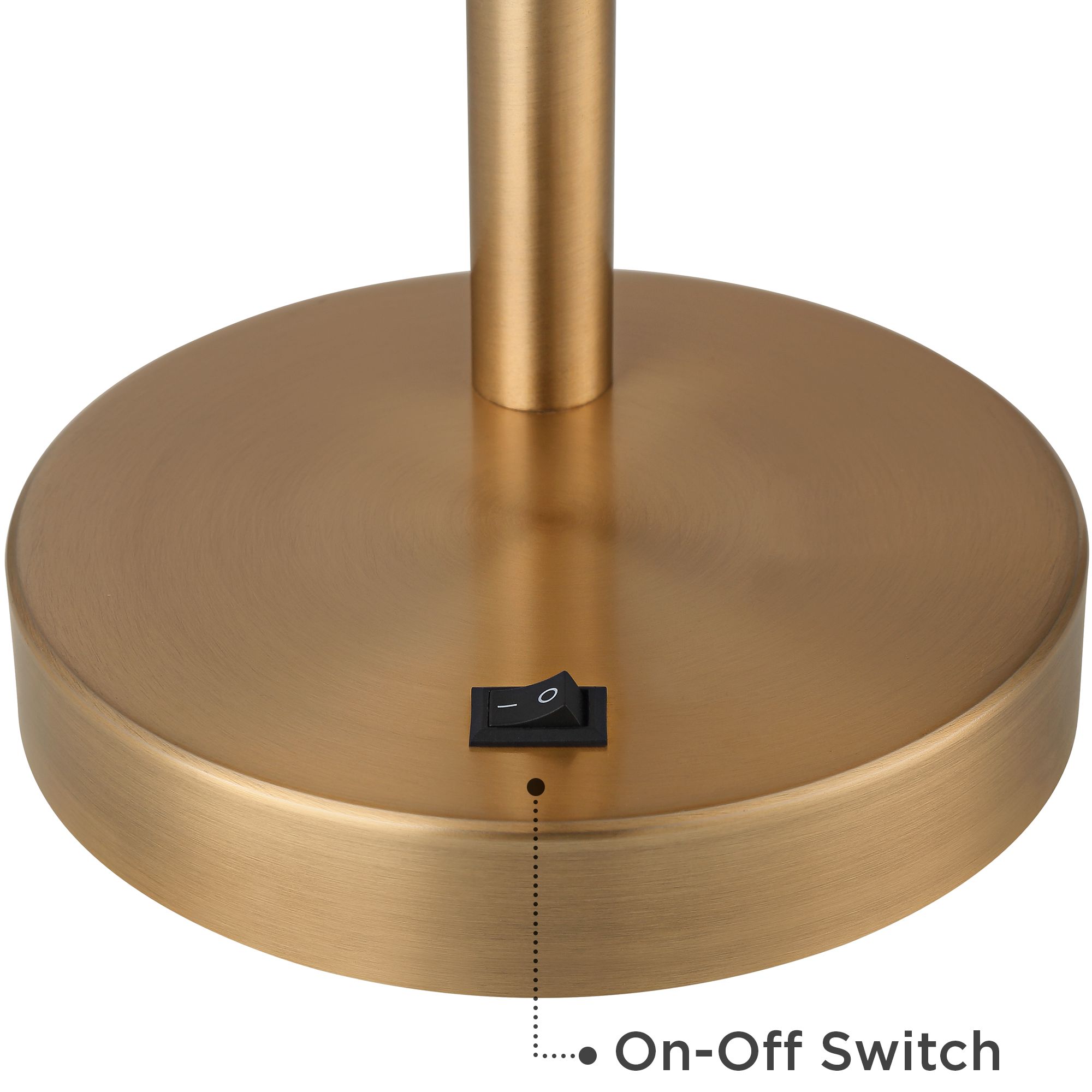 Sully Warm Brass Desk Lamp with Double USB Ports 189F0 Lamps Plus