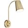 Sully Warm Brass Hardwire Wall Lamp