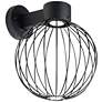 Sultana 14" High Black Globe LED Modern Outdoor Wall Light