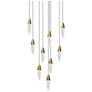 Sultana 24 1/2" Wide Satin Brass 9-Light LED Round Pendant
