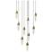 Sultana 24 1/2" Wide Satin Brass 9-Light LED Round Pendant