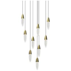 Sultana 24 1/2" Wide Satin Brass 9-Light LED Round Pendant