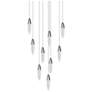 Sultana 24 1/2"W Polished Chrome 9-Light LED Round Pendant