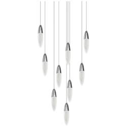 Sultana 24 1/2"W Polished Chrome 9-Light LED Round Pendant