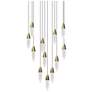 Sultana 25 1/4" Wide Satin Brass 12-Light LED Round Pendant