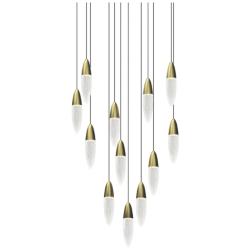 Sultana 25 1/4" Wide Satin Brass 12-Light LED Round Pendant