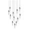 Sultana 25 1/4"W Polished Chrome 12-Light LED Round Pendant