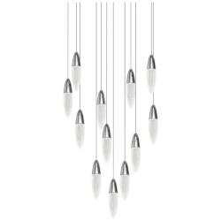Sultana 25 1/4"W Polished Chrome 12-Light LED Round Pendant