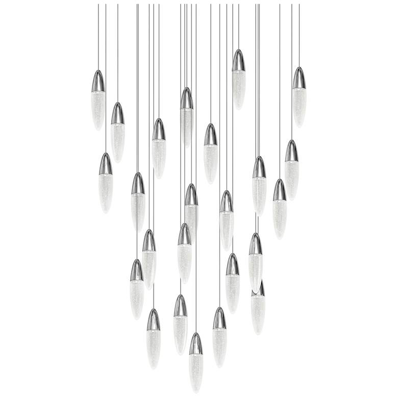 Image 1 Sultana 37" Wide Polished Chrome 24-Light LED Round Pendant
