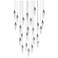 Sultana 37" Wide Polished Chrome 24-Light LED Round Pendant