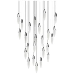 Sultana 37" Wide Polished Chrome 24-Light LED Round Pendant