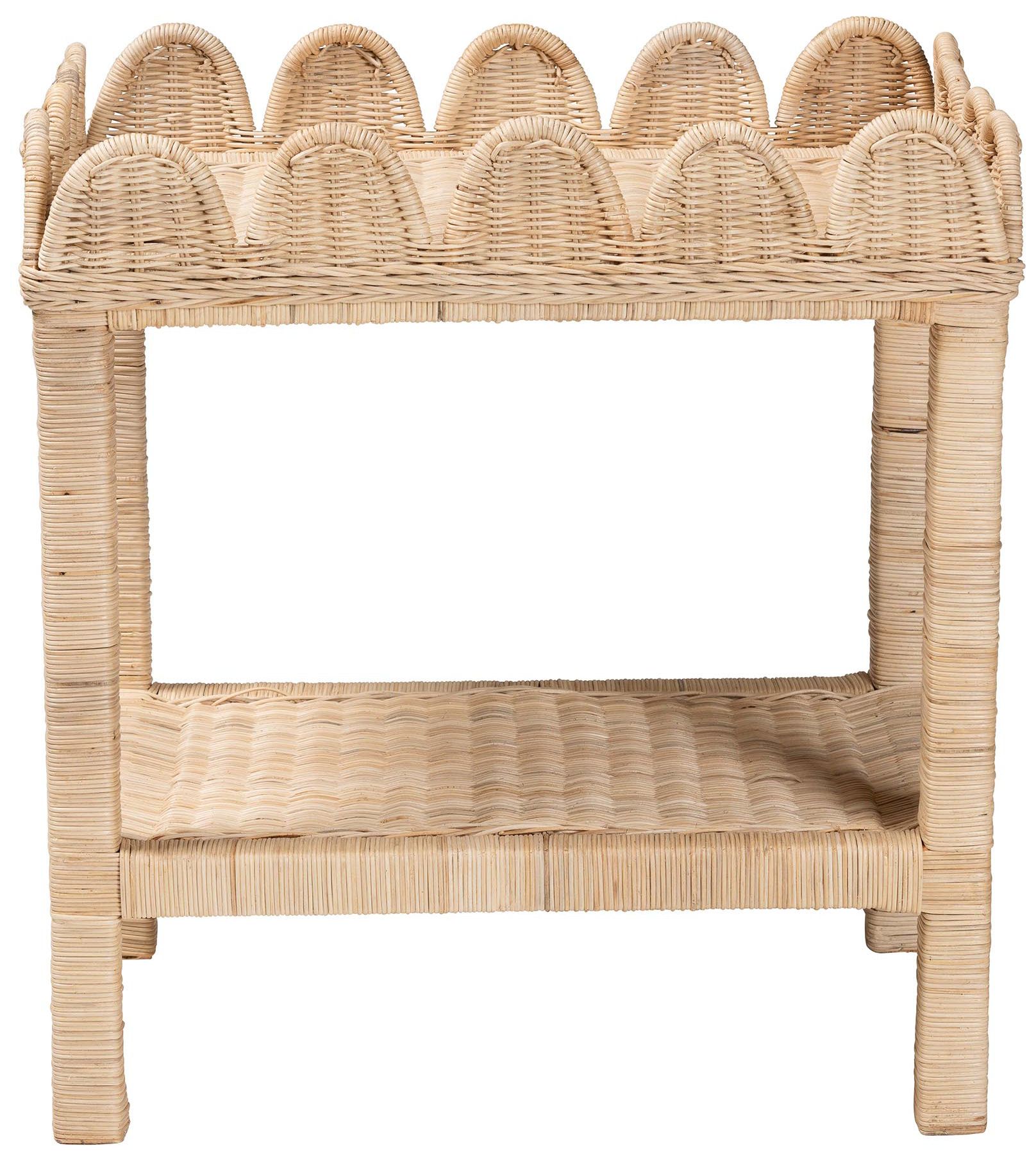 Image 3 Sumana 25 1/2"W Natural Rattan Rectangular Side Table more views