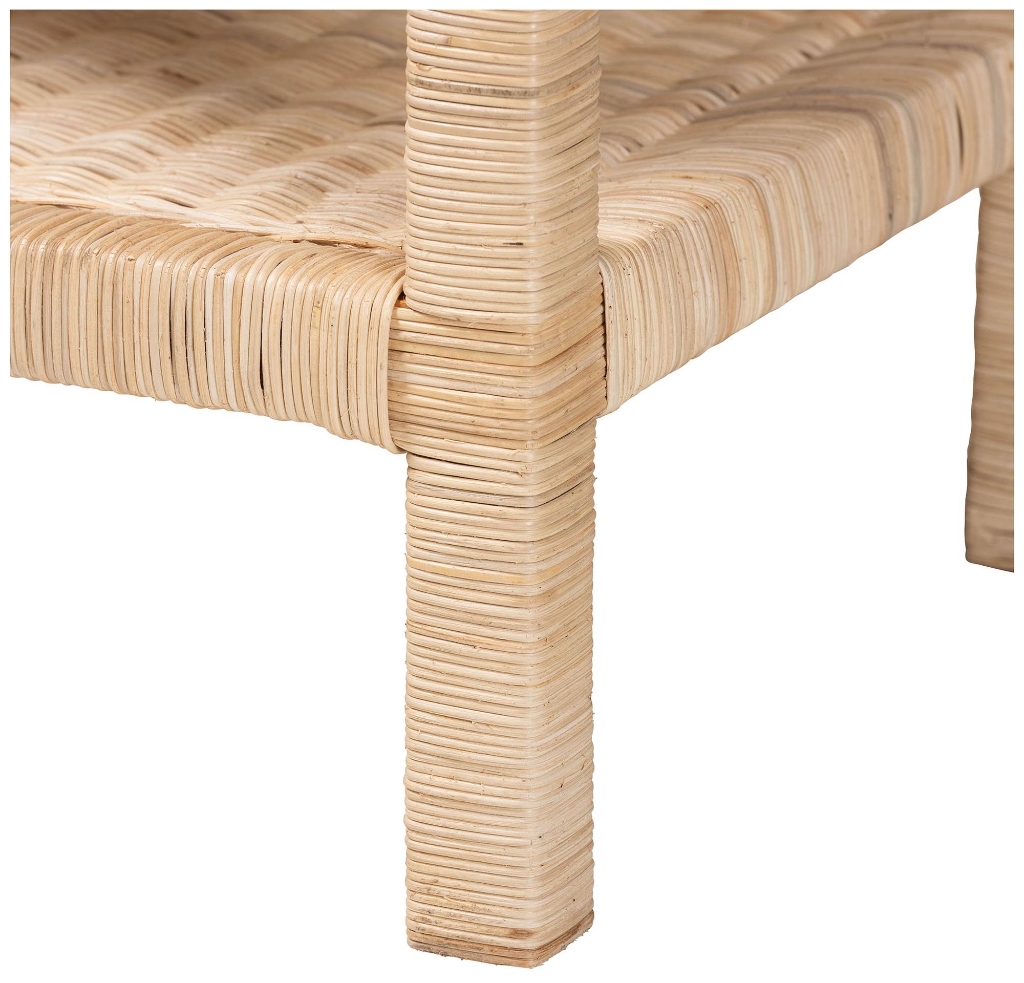 Image 6 Sumana 25 1/2"W Natural Rattan Rectangular Side Table more views