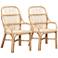 Sumatera Natural Brown Rattan Dining Chairs Set of 2