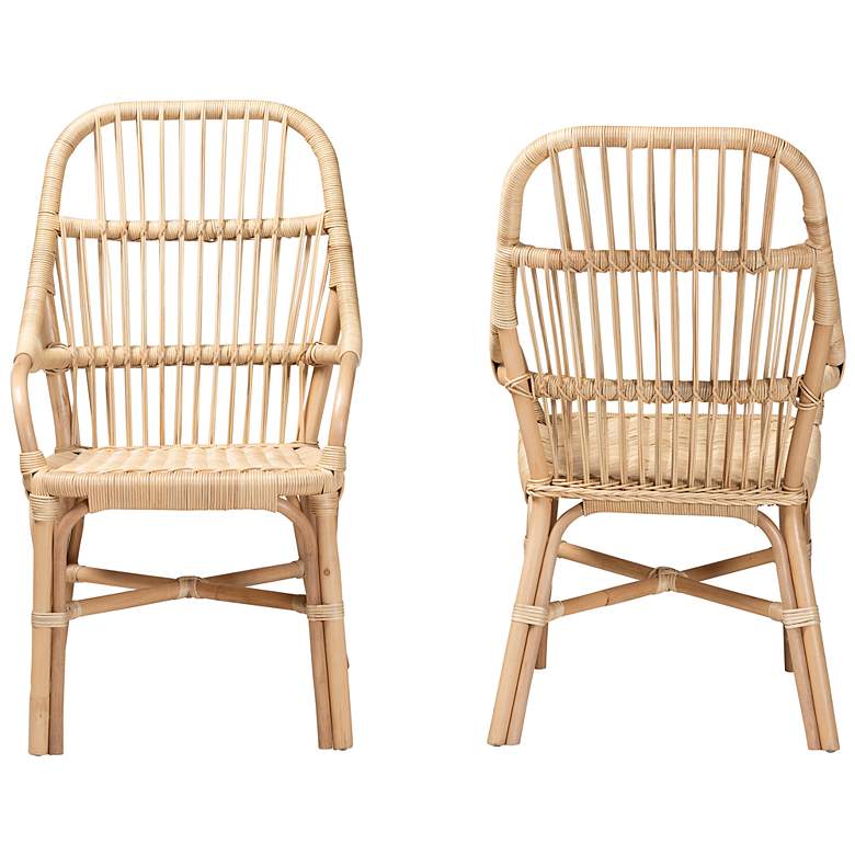 Image 6 Sumatera Natural Brown Rattan Dining Chairs Set of 2 more views