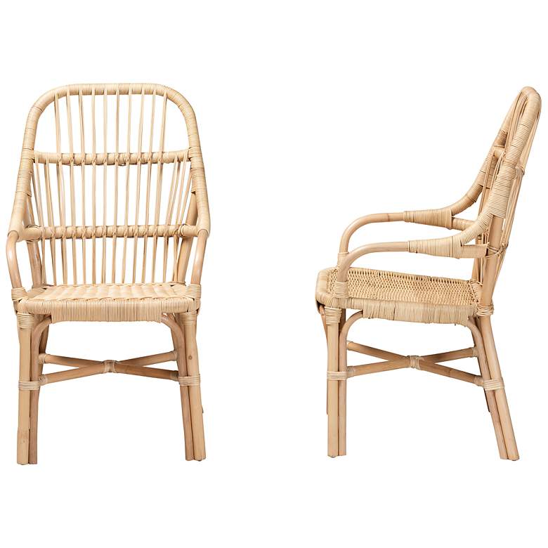 Image 7 Sumatera Natural Brown Rattan Dining Chairs Set of 2 more views