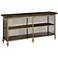 Sumatra Aged Silver and Wood Open 2-Shelf Console Table