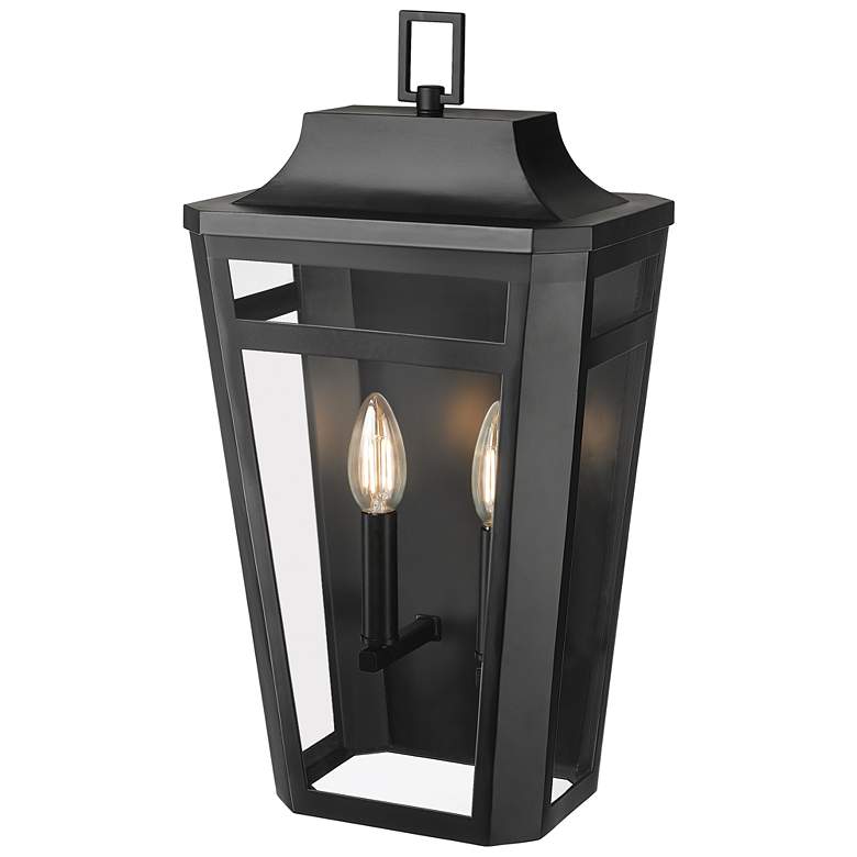 Image 1 Sumerlin 19" High 2-Light Outdoor Wall Sconce in Powder Coated Black