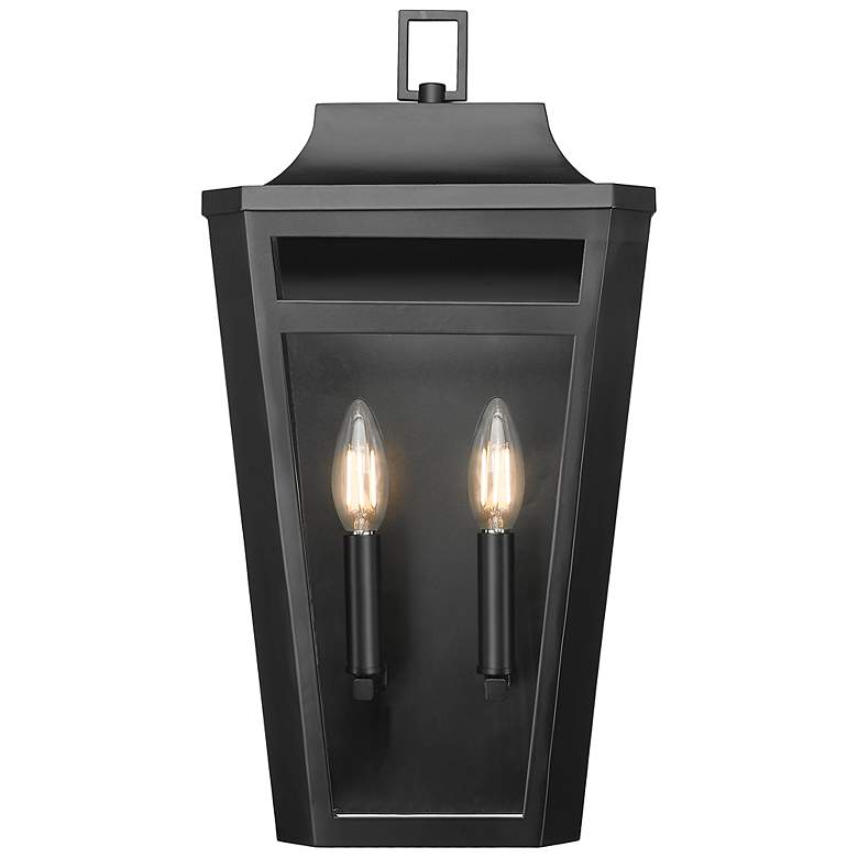 Image 2 Sumerlin 19" High 2-Light Outdoor Wall Sconce in Powder Coated Black more views