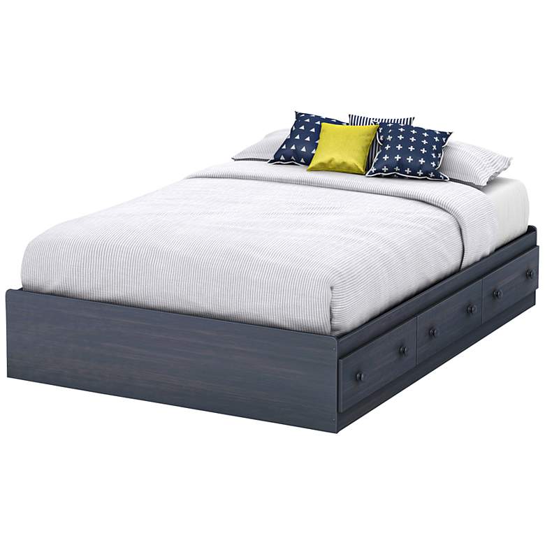 Image 1 Summer Breeze Collection Blueberry Full Mates Bed