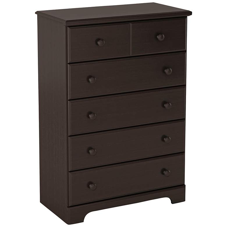 Image 1 Summer Breeze Collection Chocolate 5-Drawer Chest