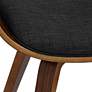 Summer Charcoal Fabric and Walnut Wood Modern Dining Chair in scene