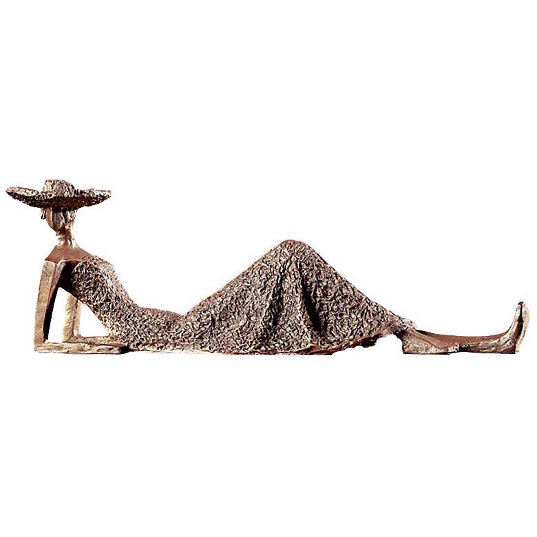 Image 2 Summer Days 17" Wide Antique Bronze Tabletop Statue