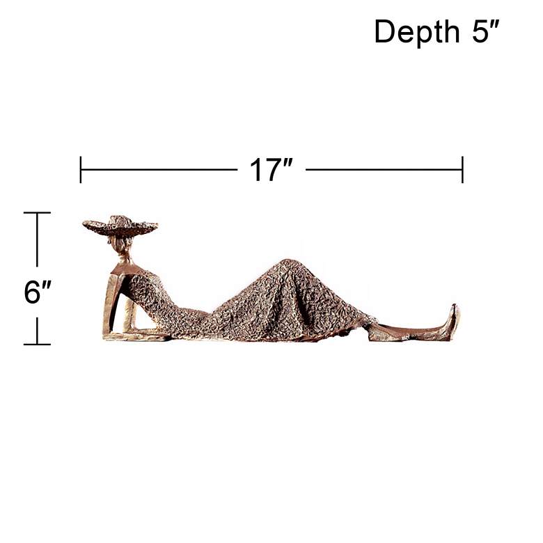 Image 3 Summer Days 17" Wide Antique Bronze Tabletop Statue more views