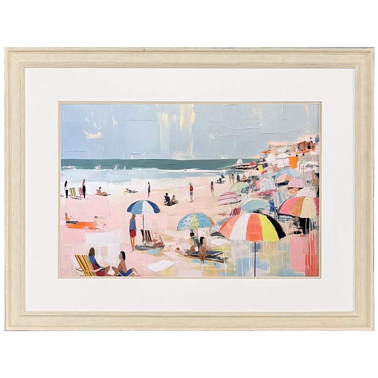 Image 1 Summer Days on Beach VI 42"W x 32"H Framed Wall Art