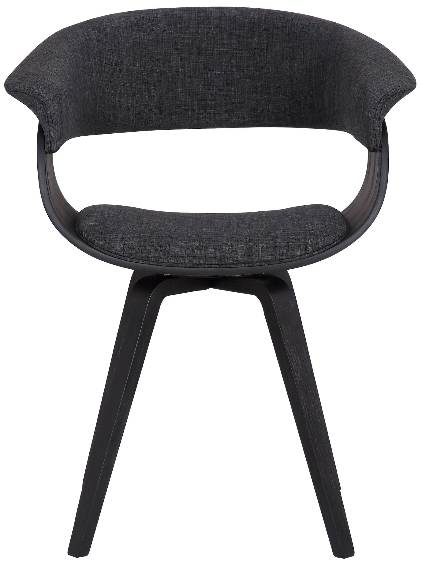 Image 3 Summer Dining Chair in Charcoal Fabric and Black Finish more views