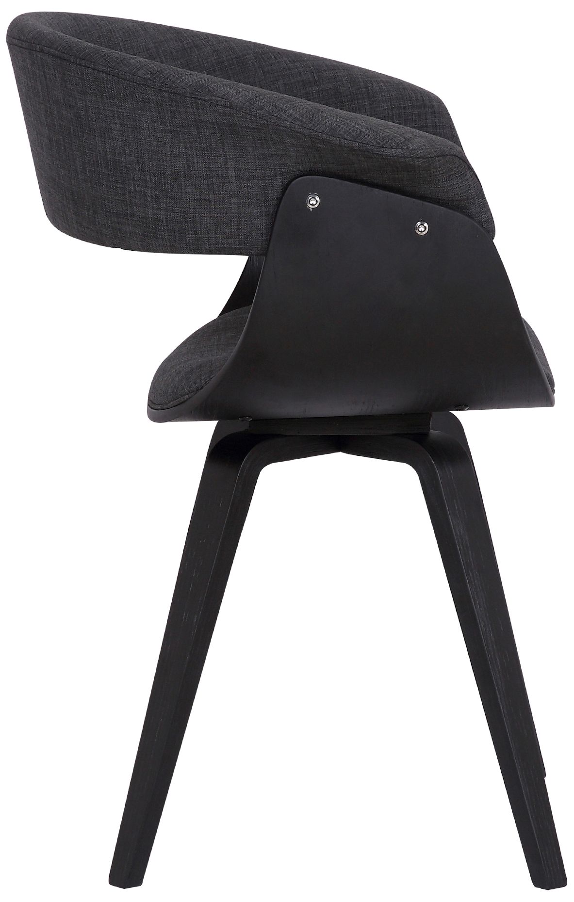 Image 4 Summer Dining Chair in Charcoal Fabric and Black Finish more views