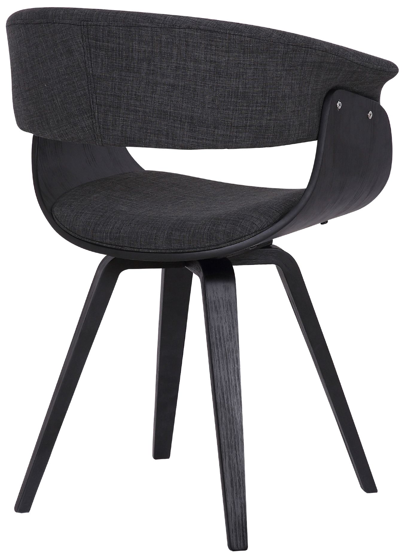 Image 5 Summer Dining Chair in Charcoal Fabric and Black Finish more views