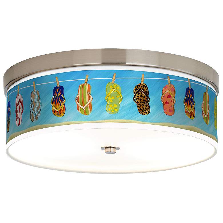 Image 1 Summer Flip-Flops Giclee Energy Efficient Ceiling Light