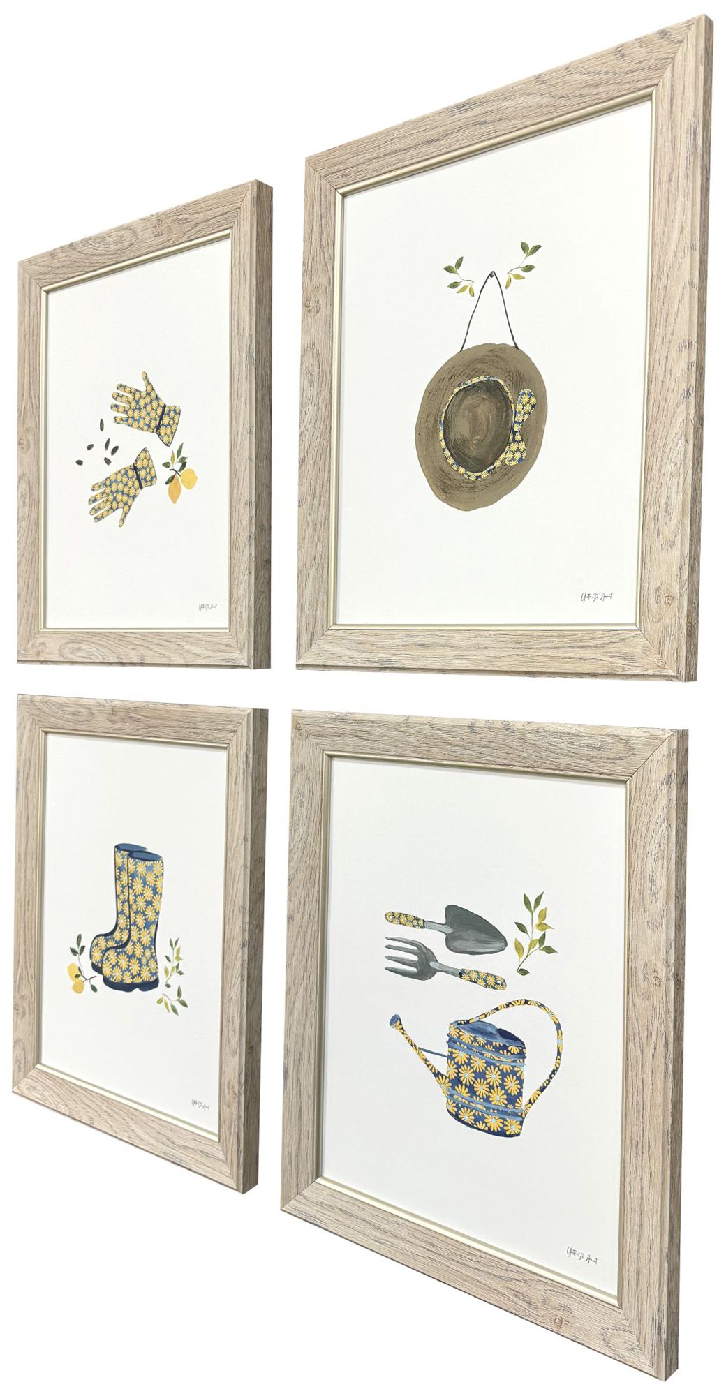 Image 2 Summer Garden 14"W x 17"H Framed Art Set of 4 more views