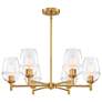 2_Summer Jazz 28" Wide Brushed Gold 6-Light Chandelier