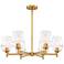 Summer Jazz 28" Wide Brushed Gold 6-Light Chandelier