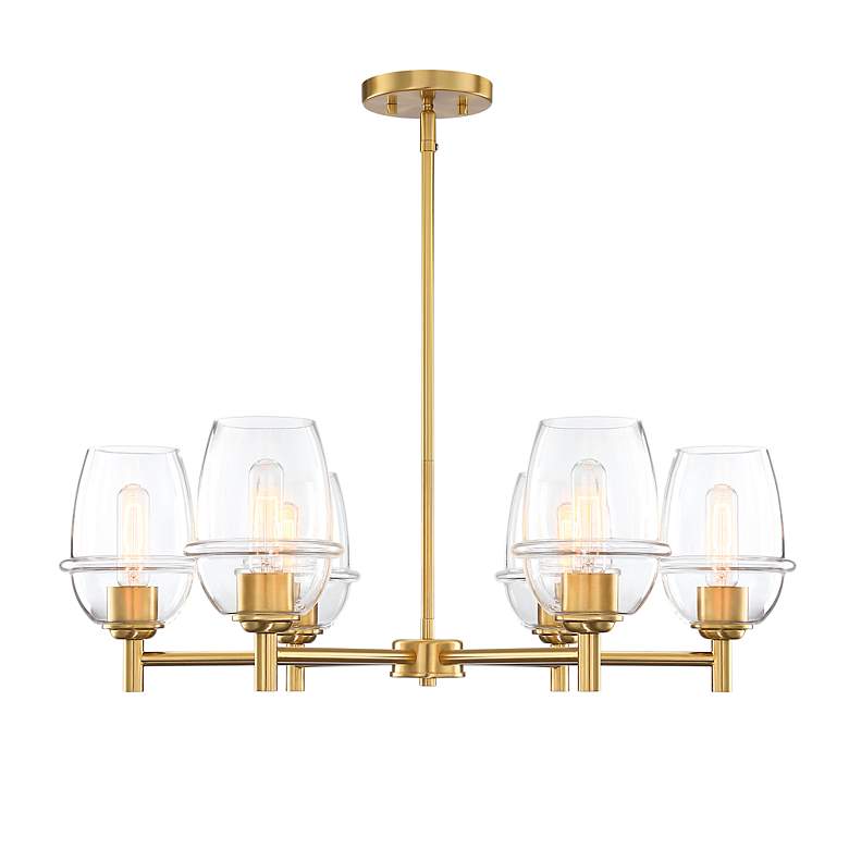 Image 3 Summer Jazz 28" Wide Brushed Gold 6-Light Chandelier more views