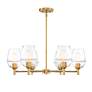 3_Summer Jazz 28" Wide Brushed Gold 6-Light Chandelier more views