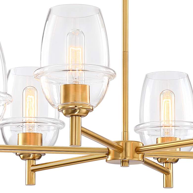 Image 5 Summer Jazz 28" Wide Brushed Gold 6-Light Chandelier more views