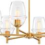 5_Summer Jazz 28" Wide Brushed Gold 6-Light Chandelier more views