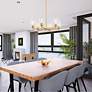 6_Summer Jazz 28" Wide Brushed Gold 6-Light Chandelier more views