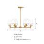 7_Summer Jazz 28" Wide Brushed Gold 6-Light Chandelier more views