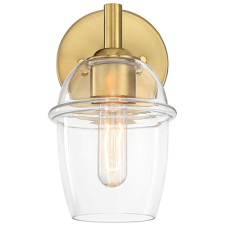 Image 1 Summer Jazz 5.5 in. 1-Light Brushed Gold Wall Sconce Light